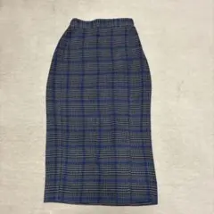 GU✩チェック柄 ロングタイトスカートL