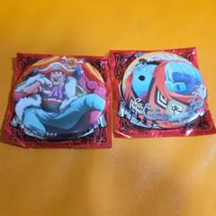 ONE PIECE 輩缶バッジ第26弾 サバイバルの海　バギー　ジンベエ