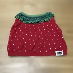 いちご柄フリル付き犬服 フレブル、ボステリ