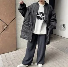 spic&span リバーシブルキルティングビッグブルゾン black 36