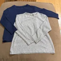 UNIQLO フリースクルーネックTシャツ　長袖120サイズ 2枚セット