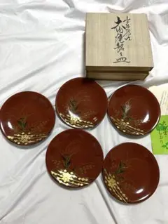 【美品】大内塗　山口　岡田忠亮作　本漆塗　金箔　秋草模様　会席膳　四方膳　5客 2025年最新】大内塗の人気アイテム - メルカリ