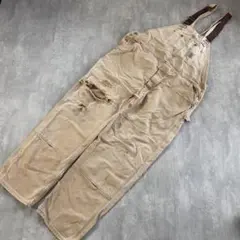 Y320【1点もの】【90s】【USA製】カーハート オーバーオール ダブルニー