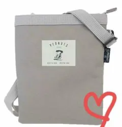 新品♡ スヌーピー サコッシュポーチ ライトグレー