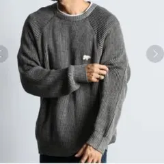 定価17600円。ダファーミドルゲージ編みニットＬ 2024AW