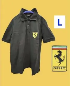 希少 フェラーリ Ferrari ブラック ポロシャツ Lのサムネイル