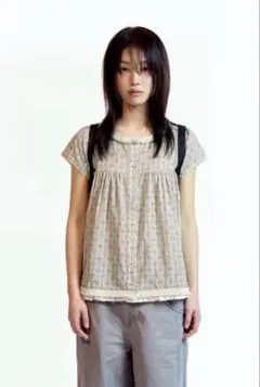 coyseioFRINGE SHIRRINGBLOUSE 花柄 半袖シャツ - メルカリ