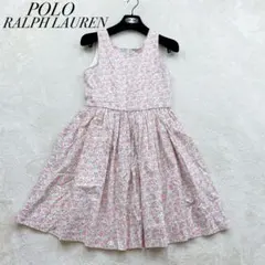 極美品✨ポロラルフローレン ワンピース 花柄 ノースリーブ ピンク 花柄　160
