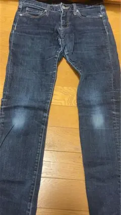 ダークブルー スキニーデニム ハイウエスト