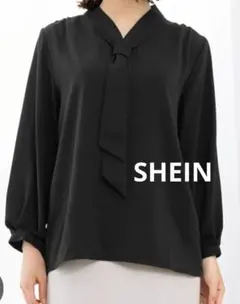 SHEIN ボウタイブラウス 黒