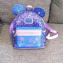 ラウンジフライ　ディズニー　パリ　30周年　リュック　パープル　美品のサムネイル