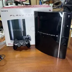 【箱付き・初期化】PS3本体 80GB CECHL00 コントローラー・ケーブル