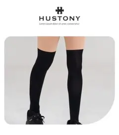 ヒュストニーUVカット韓国ゴルフソックス　ニーハイツートンフェイクソックス春秋用