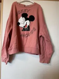 ミッキーマウス オーバーサイズスウェット ピンク
