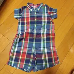 ポロ・ラルフ・ローレン チェック柄ロンパース