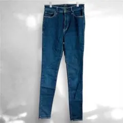 【超美脚】ユニクロ ウルトラストレッチスキニーハイライズジーンズ 26 紺