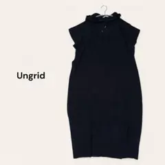 カットソーワンピース ドルマン風 大胆スリット ブラック 美シルエット Y2K