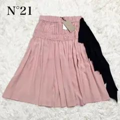 新品✨️ ヌメロヴェントゥーノ ロングスカート プリーツ フレア リボン シルクのサムネイル