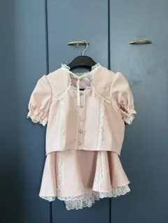 Honey Cinnamon ハニーシナモン 胸元あきレースセットアップ