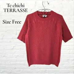 Te chichi TERRASSE テチチ 透かし編 半袖ニット カットソーのサムネイル
