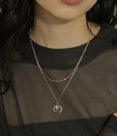 2連チェーンネックレス ゴールドメッキ