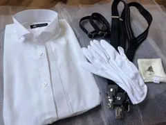 トリート】新郎タキシード小物3点セット（蝶ネクタイ・カフス・チーフ