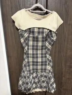 andmary Karen check mini dress Sサイズ - メルカリ