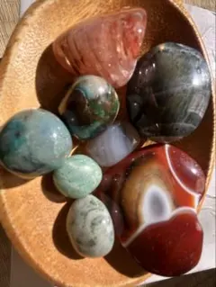 天然石　クリソコラ、ラブラドライト　ファイヤークウォーツ、サードニクス全部セット