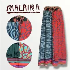 《洗える》MALAIKA＊４枚接ぎアジアンカラフルスカートのサムネイル