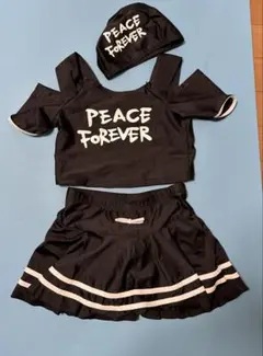 黒いセパレート水着セット PEACE FOREVER