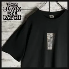 希少XLサイズ】ブラックアイパッチ☆取り扱い注意ロゴ プリントTシャツ