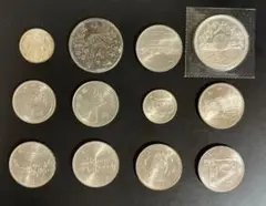 値下げ 日本昭和記念プルーフ貨幣全セット 10,000円銀貨はブリスターパック入 昭和天皇御在位60年記念10000円銀貨 プリスターパック入 : 東京