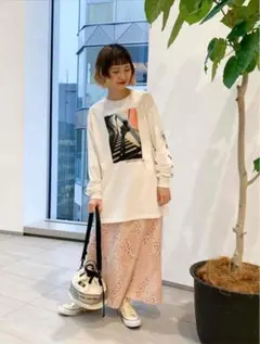 【新品】ロングスカート 花柄 マキシ丈 ジョーゼット 総柄のサムネイル