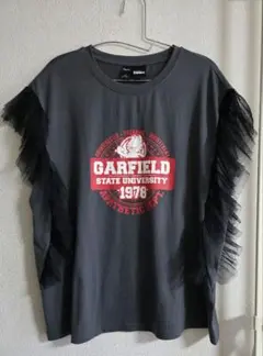 ガーフィールド 袖チュールフリル Tシャツ XLサイズ（FRIFUL）