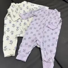 H&M 花柄ロンパース 2着セット　3m 60cm