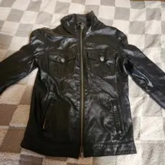 ブラック シングルライダースジャケット Mサイズ