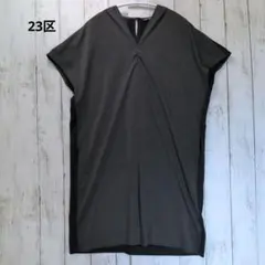 【23区】フレンチスリーブチュニックトップス M グレーのサムネイル