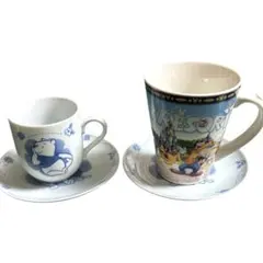 くまのプーさん ピグレット 東京ディズニーリゾート マグカップ2個 ソーサー2枚