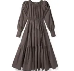 【GRL】パワショルボリュームティアードワンピース 長袖