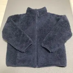 UNIQLO KIDS 120cm ファーフリースジャケット ネイビー