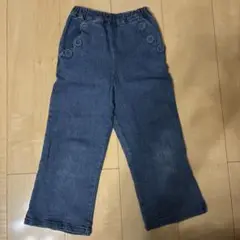 petit main デニムブルー ワイドパンツ