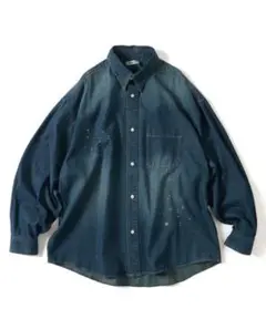 freak's storeリラックスフィット オーバーダイ加工 デニムシャツ
