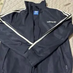 1980s Adidas トラックジャケット ネイビー 3 80sUSA製】アディダス刺繍トラックジャケット古着ジャージトップ