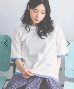 ニコアンド レイヤード風Tシャツ