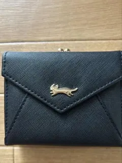 【美品】　猫ちゃんのがま口財布　ブラック