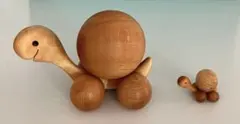 木製 カメ 親子 置物 2体セット - メルカリ
