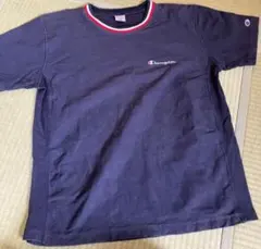 【リバースウィーブ】　Champion ネイビー Tシャツ　古着