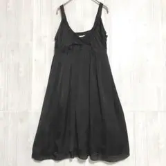 ミラーミラーオンザウォール　カシュクールキャミワンピース　黒　38 / M