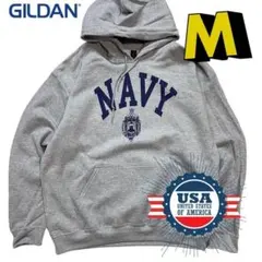 US NAVYパーカー 2XLサイズ USNA米軍 グレー ネイビーgildan - メルカリ
