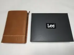 箱付き　Lee　ステッチデザイン　二つ折り財布　ブラウンのサムネイル